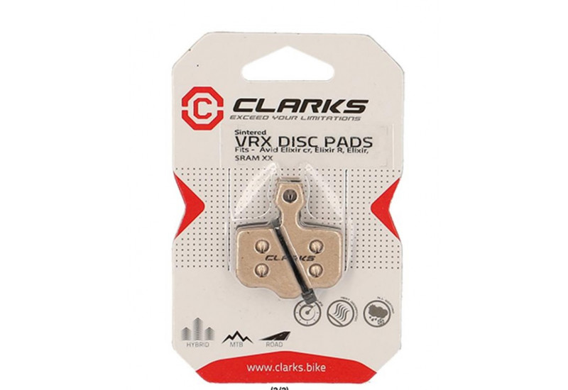 PLAQUETTE FREIN VTT 04 CLARKS SINTERED ADAPT. AVID ELIXIR / SRAM XX-X0 DB (PR)