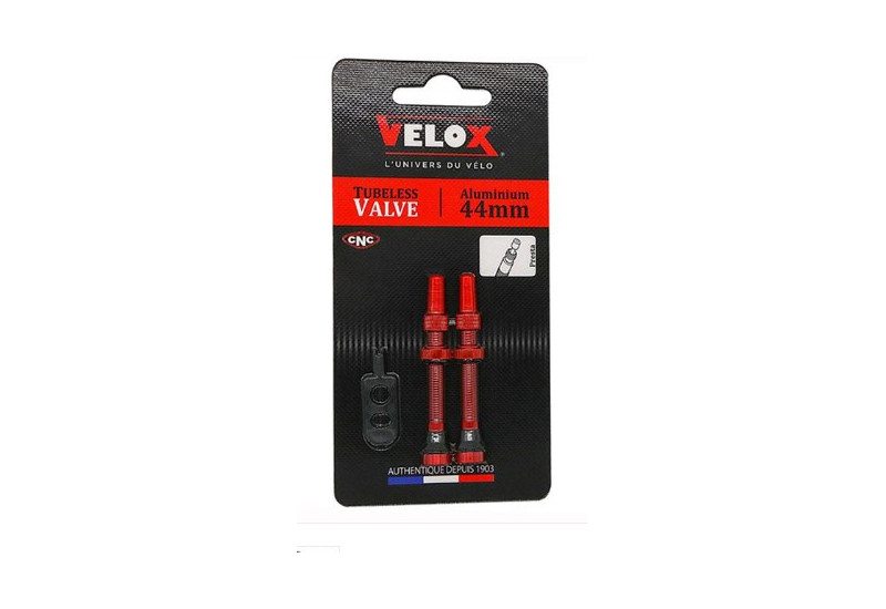 VALVE TUBELESS PRESTA VELOX ALU COULEUR 44MM (X2)